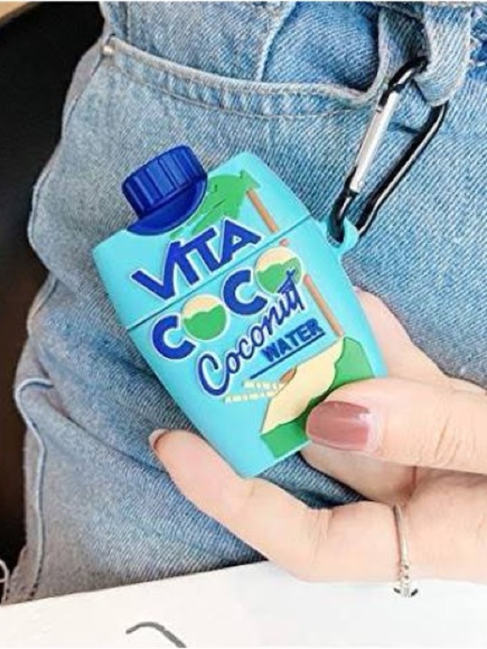 Vita Coco Coconut Water Silicone AirPods Case - Light Teal